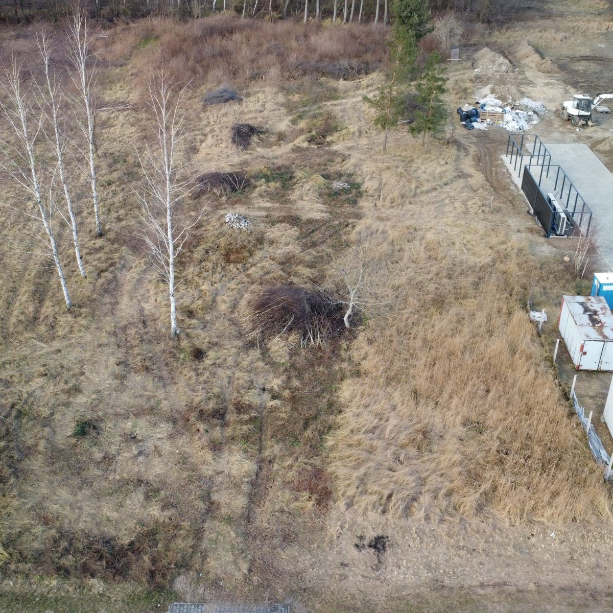 Działka budowlana przy ul. Reymonta z lotu ptaka